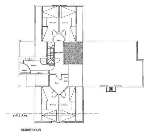 a floor plan of a house at Kirkebøen Hytter in Hemsedal