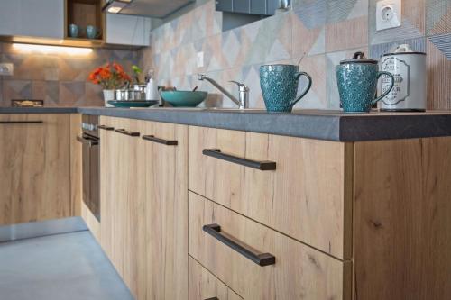 Dapur atau dapur kecil di Vastblue of Paros