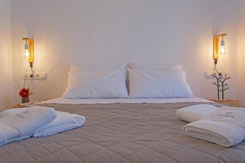 Katil atau katil-katil dalam bilik di Vastblue of Paros