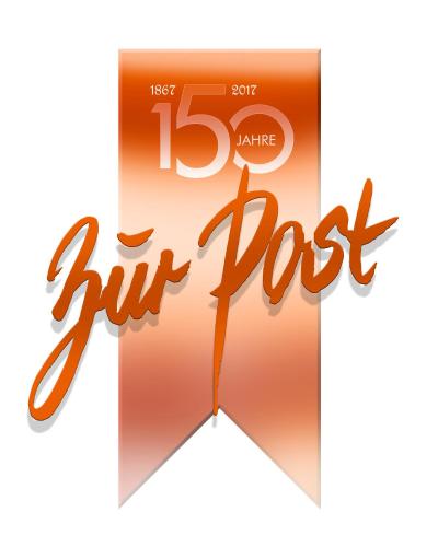a poster for a club post with a cut post at Landgasthof Zur Post, Hochwälder Radstation in Kell