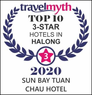 a logo for a top star hotels in halong sun bay hotel at Sun Bay Tuan Chau Hotel in Ha Long