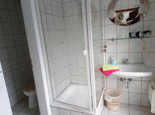Koupelna v ubytování Ferienwohnung Schroiff