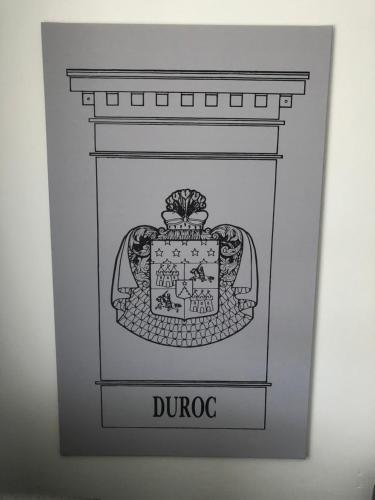 a drawing of a fireplace with the words ducoco at A-Austerlitz Hotel in Brno