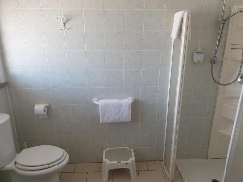 Koupelna v ubytování Hotel Ristorante Bagnaia