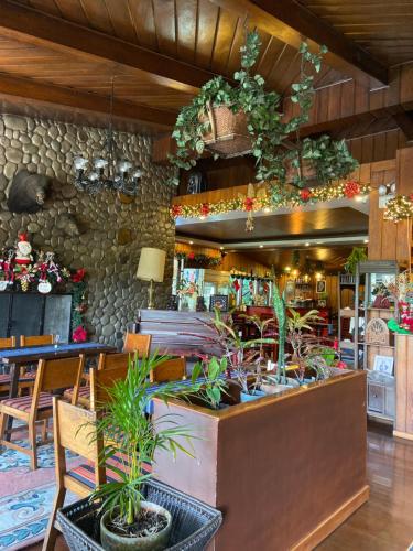 Poilsio erdvė arba baras apgyvendinimo įstaigoje Mountain Lodge and Restaurant
