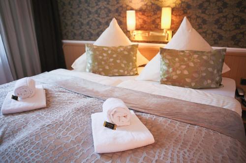 Katil atau katil-katil dalam bilik di Hotel-Restaurant Alter Krug Kallinchen