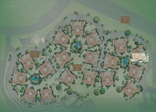 a map of a garden with many buildings at Honua kai - Luana Garden Villa 3C in Kaanapali