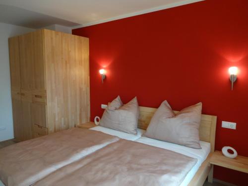 Krevet ili kreveti u jedinici u okviru objekta "NATURE erLeben" Appartement & Komfortzimmer