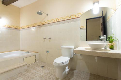 Koupelna v ubytování Hotel Casa Rico