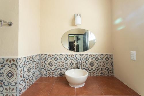 Koupelna v ubytování Hotel Casa Rico