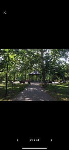 a gazebo in the middle of a park at Royal Residence Apartmani in Pančevo