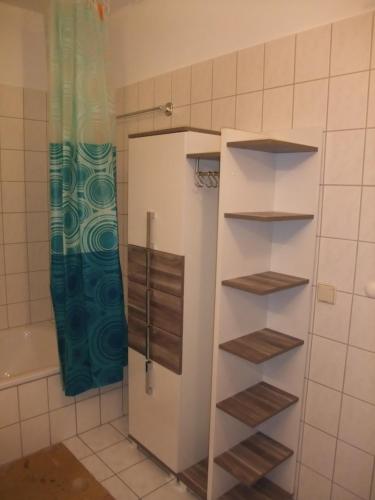 Phòng tắm tại Ferienhaus Hubertus in Elend mit Balkons