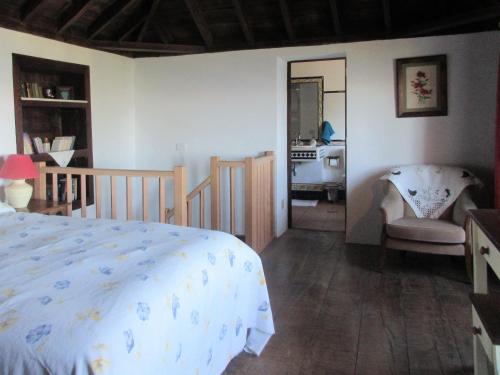 Postel nebo postele na pokoji v ubytování Casa Gloria, Garafia, Impresionante Vista al Mar