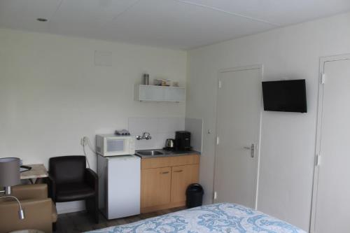 TV a/nebo společenská místnost v ubytování B&B Papillon