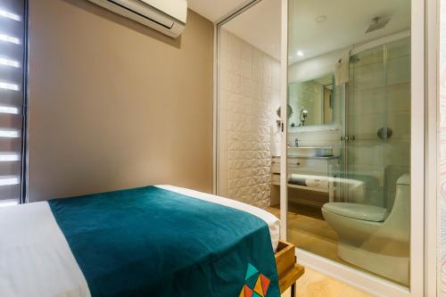 Koupelna v ubytování FCH Hotel Providencia