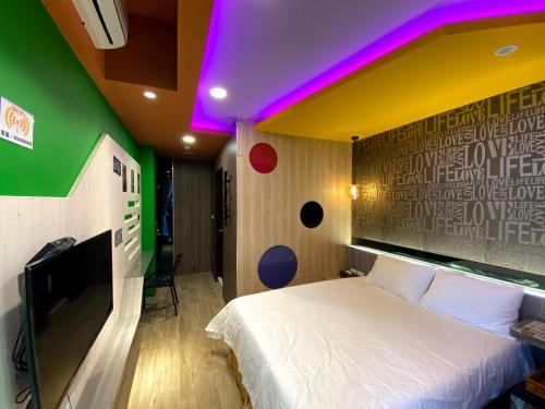 Cama o camas de una habitación en 奧斯卡海景民宿Oscar Boutique Seaview Homestay
