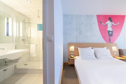 Koupelna v ubytování Novotel Wrocław City