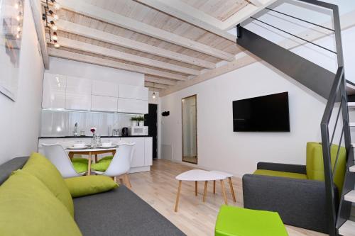 Kuchyň nebo kuchyňský kout v ubytování Apartament Nadmorskie Wzgórze