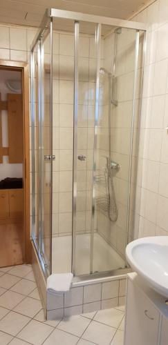 Koupelna v ubytování Ferienwohnung Spachtholz