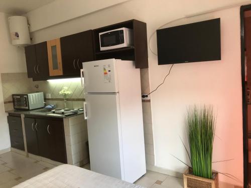 Dapur atau dapur kecil di Cares Apartament, Morón, Buenos Aires
