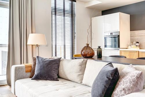Dapur atau dapur kecil di Vilnius Apartments & Suites