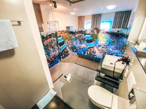 Koupelna v ubytování Hotel Schwertfirm