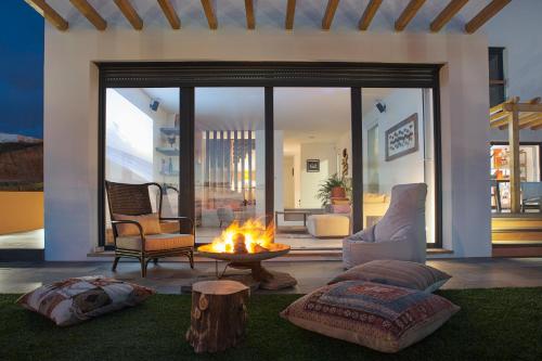 Χώρος καθιστικού στο Ericeira Ocean View Villa