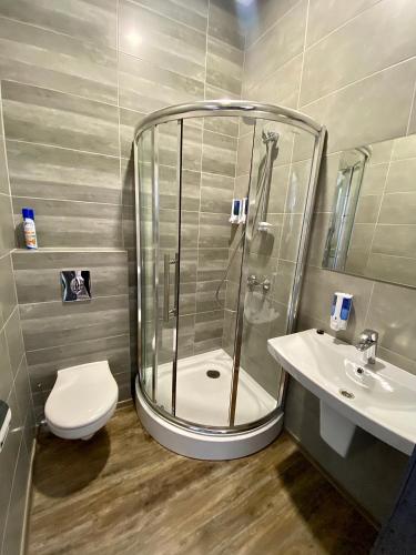 Koupelna v ubytování Hotel DoZari