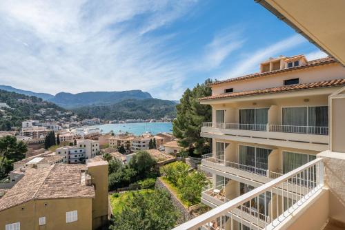 a view of a city from a balcony of a building at Hotel Eden Nord Soller in Port de Soller
