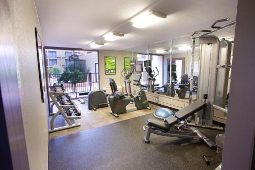 a gym with several treadmills and elliptical machines at Holiday Inn Tyler - Conference Center by IHG in Tyler