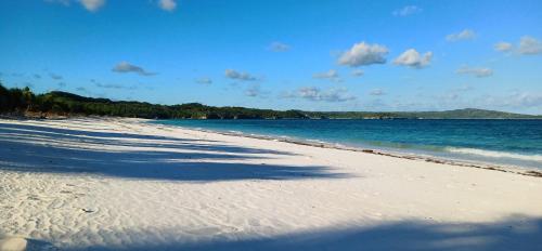 a view of a beach with the ocean and sky at Loedi Bungalows Rote in Nembrala