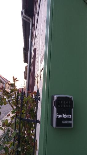 a fire register on the side of a building at Haus Harzland in Wernigerode
