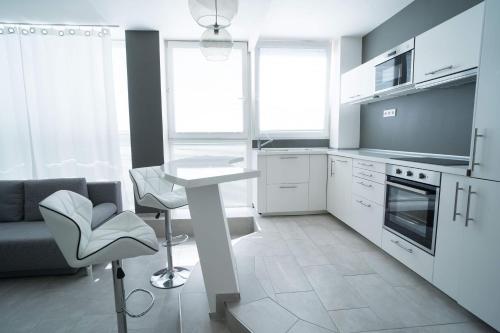 Η κουζίνα ή μικρή κουζίνα στο Apartments Kopečná with parking