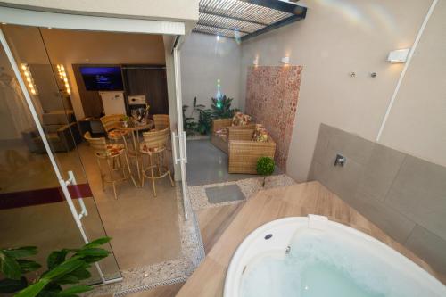 Koupelna v ubytování Portal Hotel Mogi Mirim