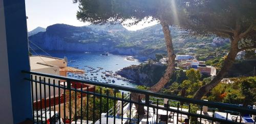 a view of a bay from a balcony at Maridea - Finestrella in Ponza