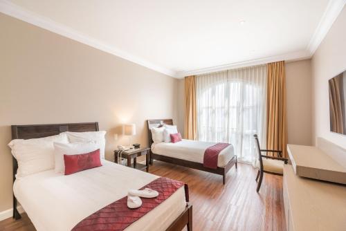Кровать или кровати в номере Grand Polanco Residencial