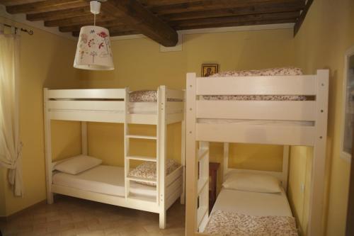 Двухъярусная кровать или двухъярусные кровати в номере La Fonte al Prete