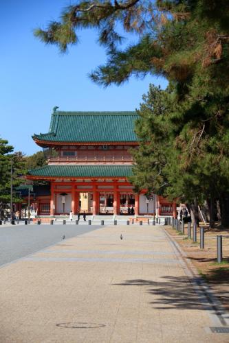 a building with a pagoda in the middle of a courtyard at Dhawa Yura Kyoto in Kyoto