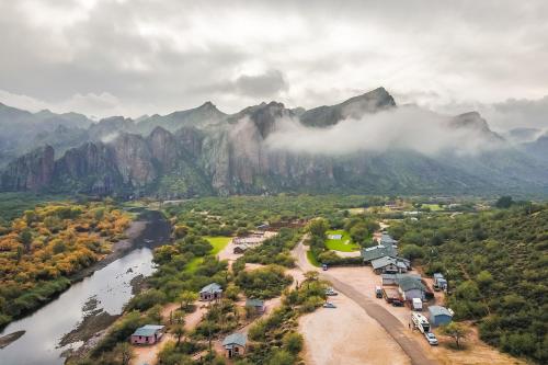 A bird's-eye view of Saguaro Lake Ranch