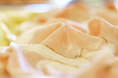 a close up of a piece of food at Pension zur Sonne in Illmitz