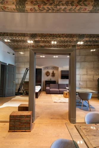 Zona de estar de Mostecka Apartment