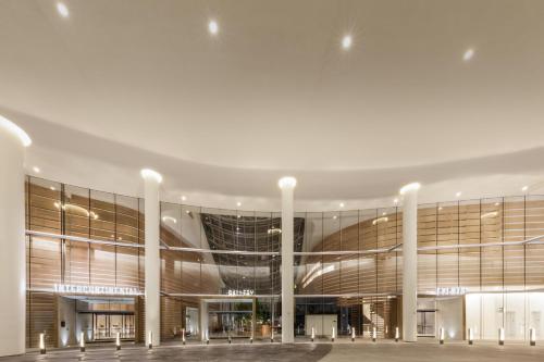 a rendering of the lobby of a building at InterContinental - Los Angeles Downtown by IHG in Los Angeles