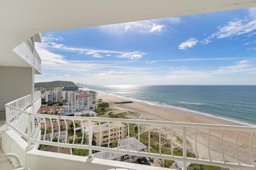 a balcony with a view of the beach at 19th Avenue on the Beach in Gold Coast
