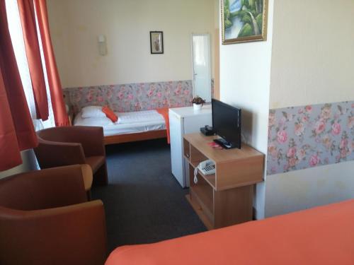 TV a/nebo společenská místnost v ubytování Hotel Hajnal