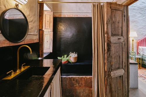 Cuisine ou kitchenette dans l'établissement Mesón Hidalgo