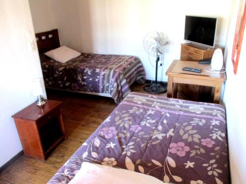 Cama o camas de una habitación en Hotel Centro Sur - Colonial