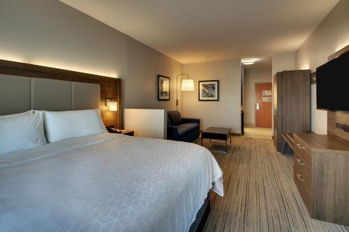 a hotel room with a bed and a television at Holiday Inn Express Hotel & Suites Austell Powder Springs by IHG in Austell