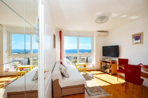 TV a/nebo společenská místnost v ubytování Apartment Vana