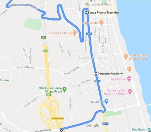 a map of the subway line in dublin at Zia Regina in Ripatransone
