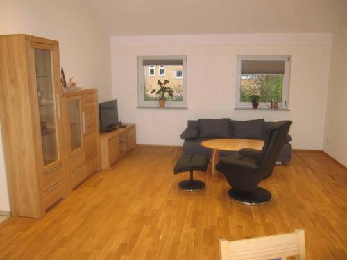 Χώρος καθιστικού στο Ferienwohnung Hohenbogen